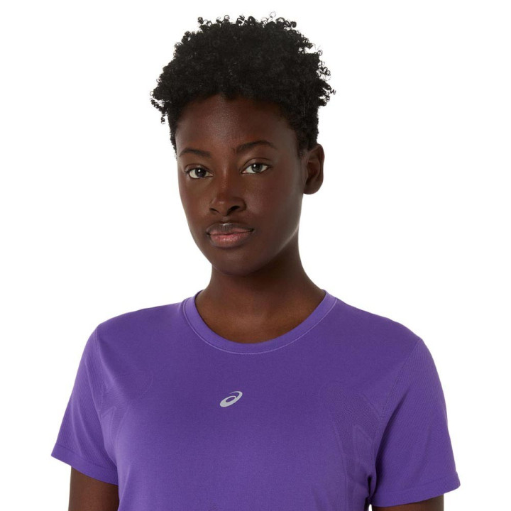 Asics T-Shirt Running Road Seamless Edo Purple Donna