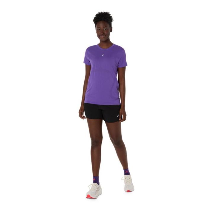 Asics T-Shirt Running Road Seamless Edo Purple Donna