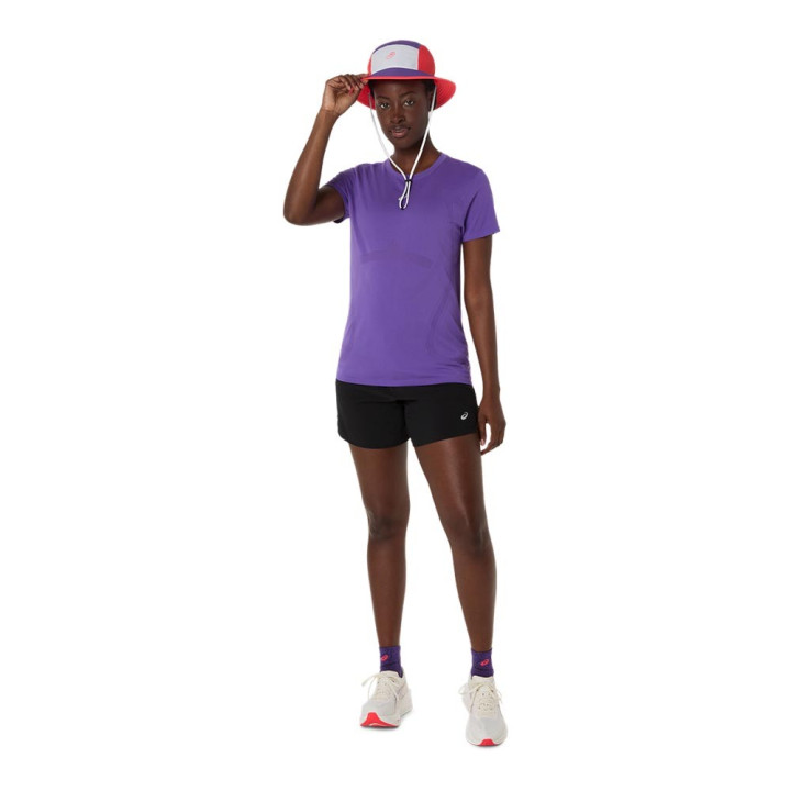 Asics T-Shirt Running Road Seamless Edo Purple Donna