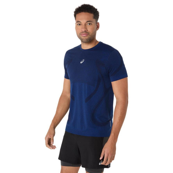 Asics T-Shirt Running Road Seamless Midnight Uomo