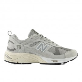 Nb 878 Mesh Suede grigio bianco