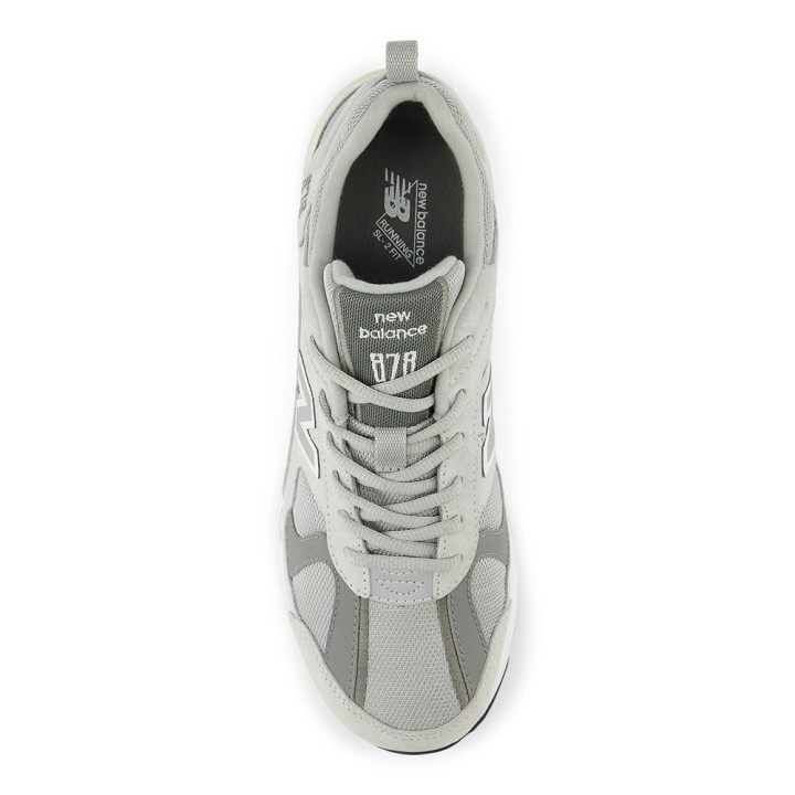 New Balance Nb 878 Mesh Suede Grigio Bianco - Sneakers Uomo