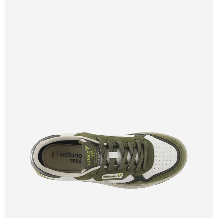 Victoria C80 Lea Bianco Verde - Sneakers Uomo