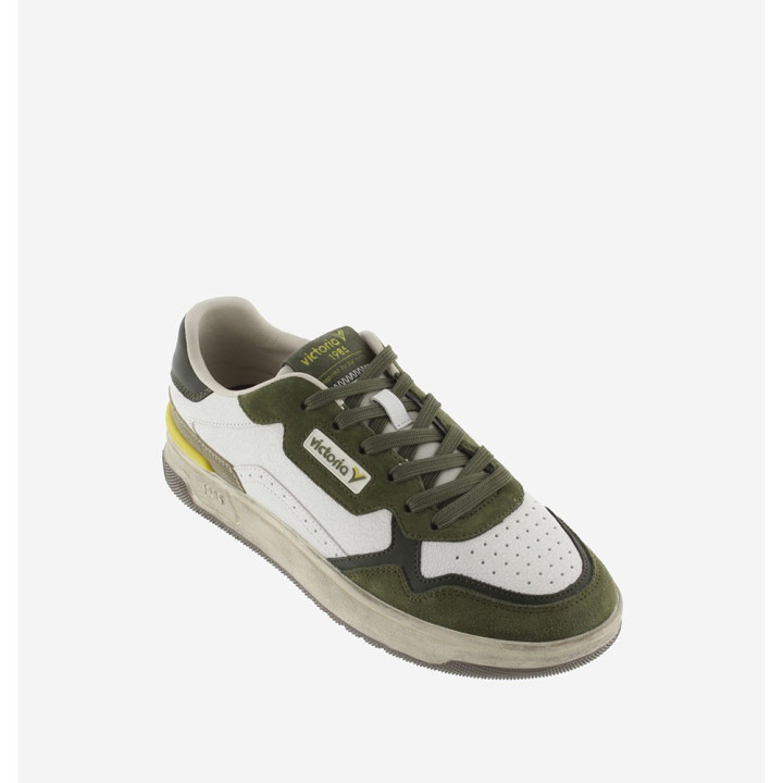 Victoria C80 Lea Bianco Verde - Sneakers Uomo