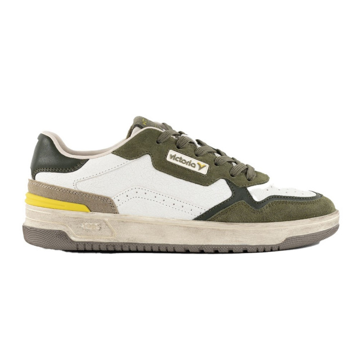 Victoria C80 Lea Bianco Verde - Sneakers Uomo