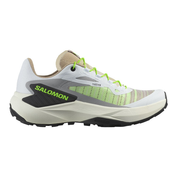 Salomon Genesis Bianco Oxford Tan Verde Gecko - Scarpe Trail Running Donna