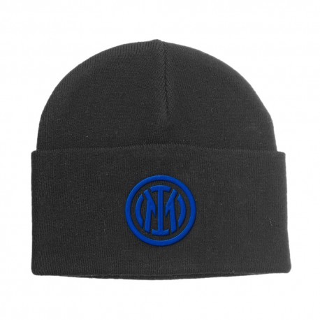 Imma Berretto Calcio Inter Skipper Ricamo Blu Nero Nero Uomo