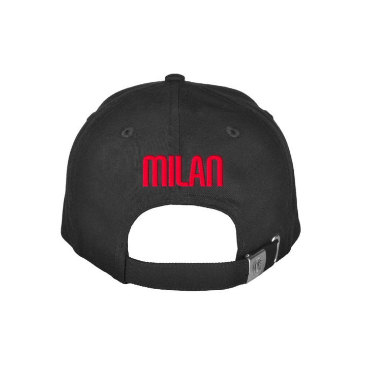 Imma Cappellino Sr Ricamo+Patch Milan Nero Rosso Uomo