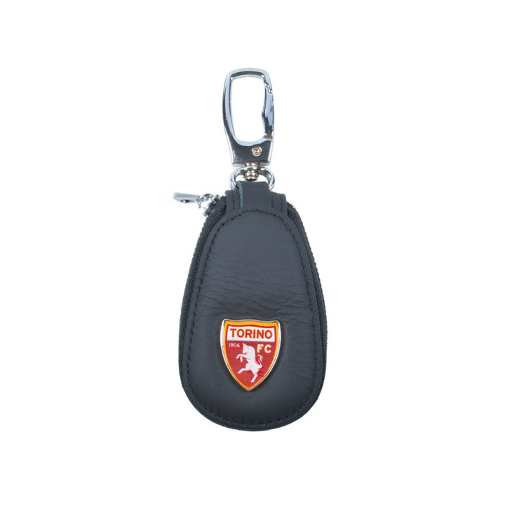 Imma Portachiavi Calcio Torino Pelle Zip Nero Granata Uomo