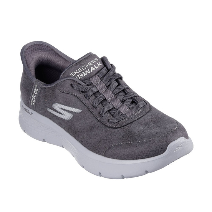 Skechers Go Walk Flex Mali Slip-Ins Lea Grigio - Sneakers Donna