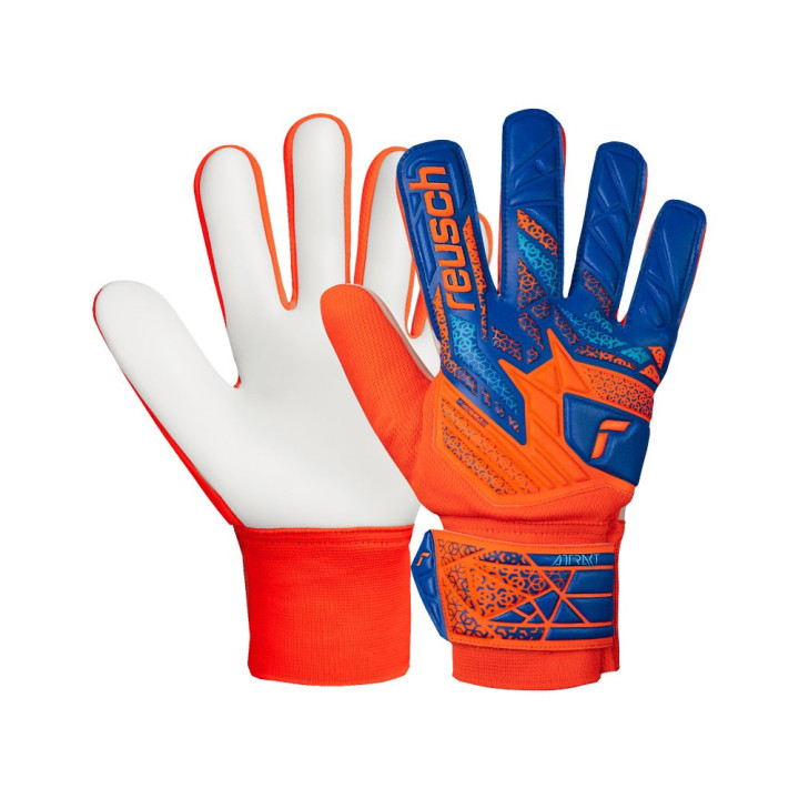 Reusch Guanti Calcio Attrakt Solid Arancio Blue Bambino