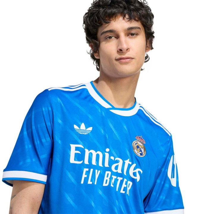 ADIDAS Originals Maglia Maniche Corte Real Madrid Third 25 26 Blu Bianco Uomo