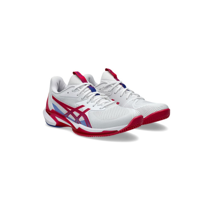 Asics Solution Speed 3 Ff Clay Bianco Bright Rose - Scarpe Da Tennis Donna
