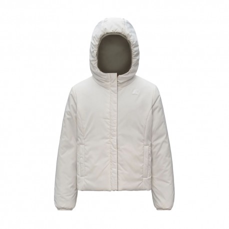 K-Way Giacca Lily Warm Stretch Double Beige Bianco Bambina