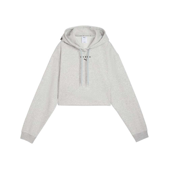 Puma Felpa Palestra Crop Con Cappucciohyrox Grigio Donna