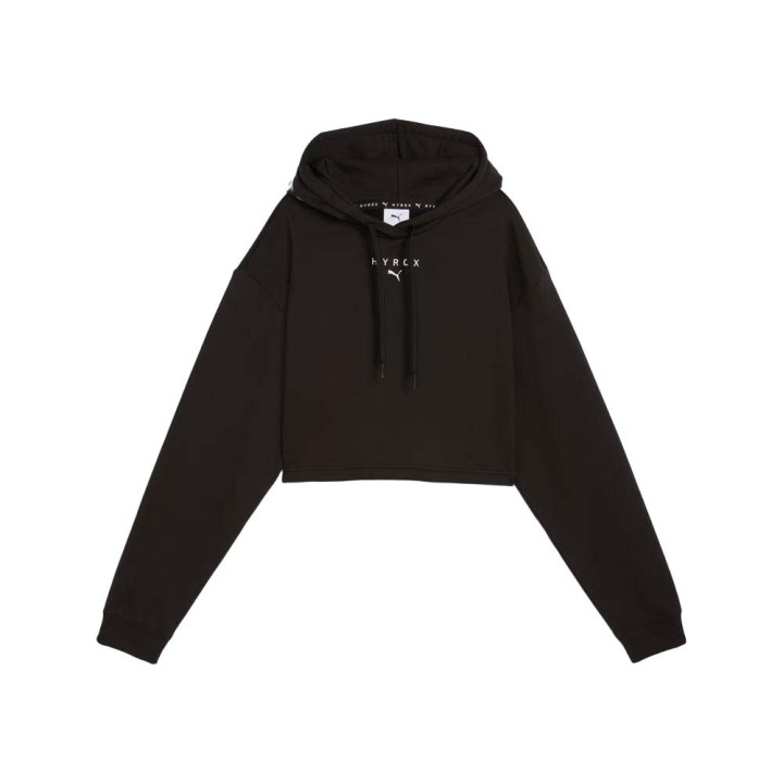 Puma Felpa Palestra Crop Con Cappucciohyrox Nero Donna