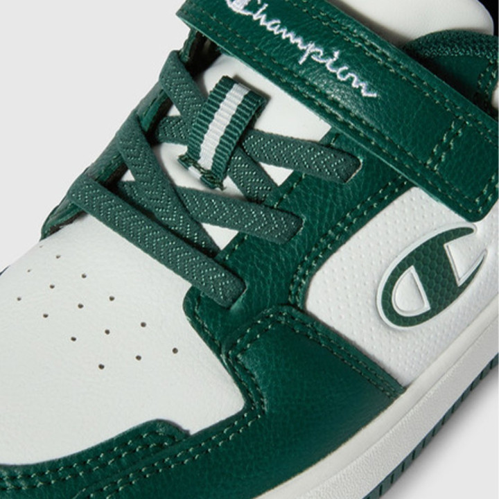 Champion Rd18 2.0 Low B Ps Bianco Verde - Sneakers Bambino