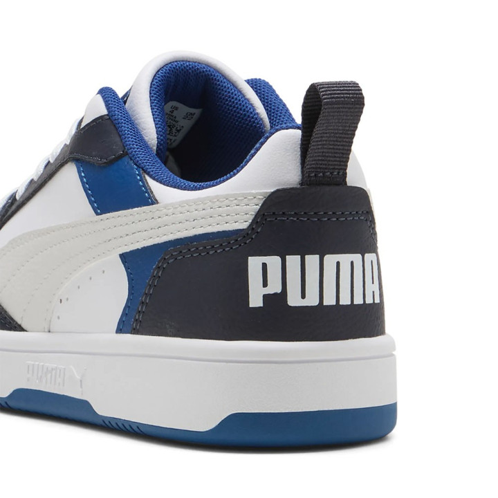 Puma Puma Rebound V6 Lo Gs Bianco Grigio Nero - Scarpe Da Ginnastica Bambino
