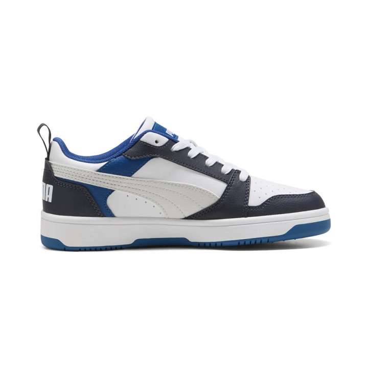 Puma Puma Rebound V6 Lo Gs Bianco Grigio Nero - Scarpe Da Ginnastica Bambino