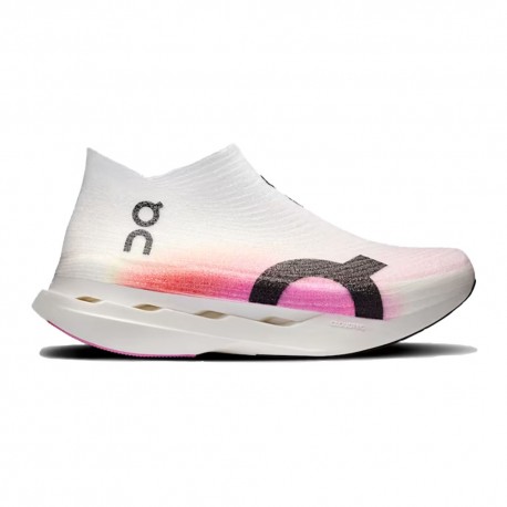 On Cloudboom Strike Ls Bianco Raspberry - Scarpe Running Uomo
