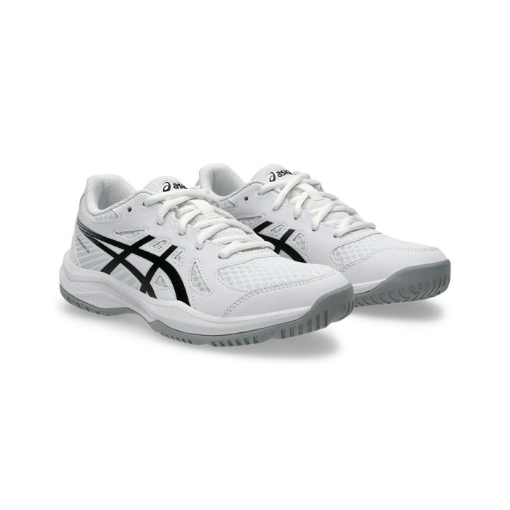 Asics Upcourt 6 Gs Bianco Nero - Scarpe Pallavolo Bambino