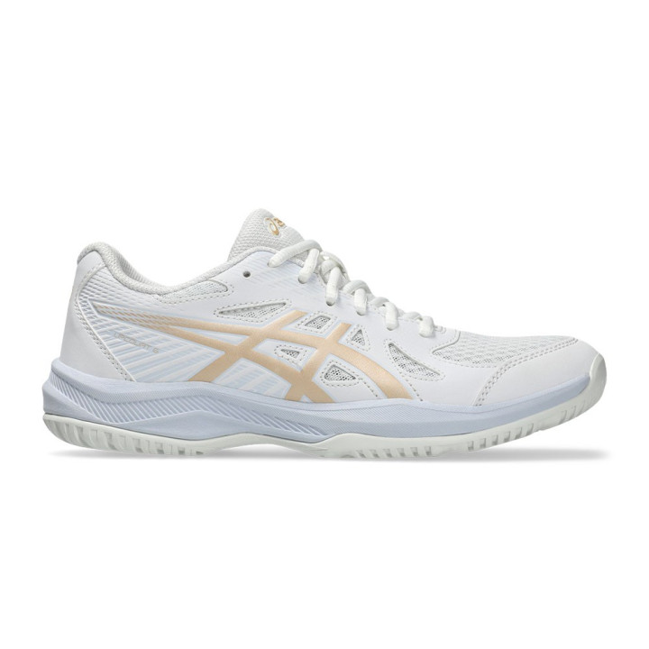 Asics Upcourt 6 Bianco Champagne - Scarpe Pallavolo Donna