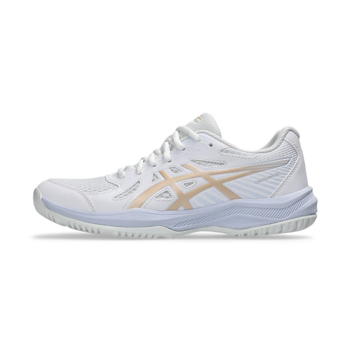 Asics Upcourt 6 Bianco Champagne - Scarpe Pallavolo Donna