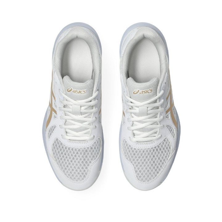 Asics Upcourt 6 Bianco Champagne - Scarpe Pallavolo Donna