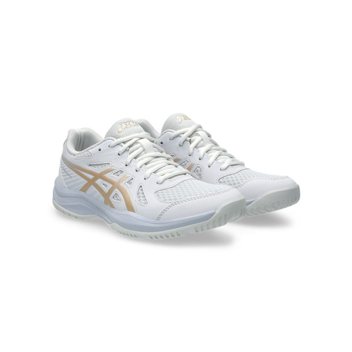 Asics Upcourt 6 Bianco Champagne - Scarpe Pallavolo Donna