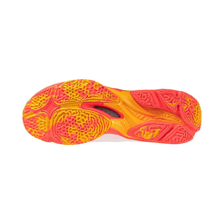 Mizuno Wave Lightning Z8 Mid Bianco Arancio Argento - Scarpe Pallavolo Uomo