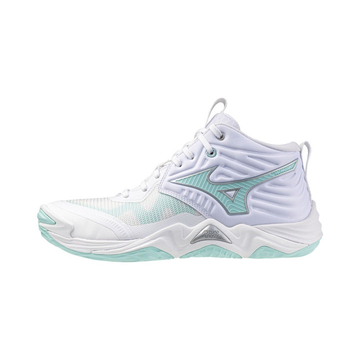 Mizuno Wave Momentum Elite Mid Bianco Verde - Scarpe Pallavolo Donna