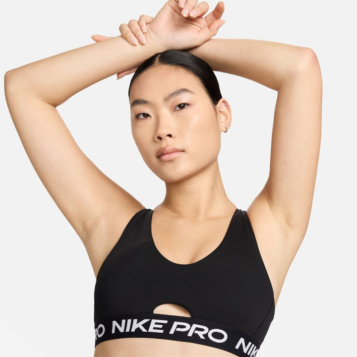 Nike Pro Reggiseno Sportivo Indy Plunge Nero