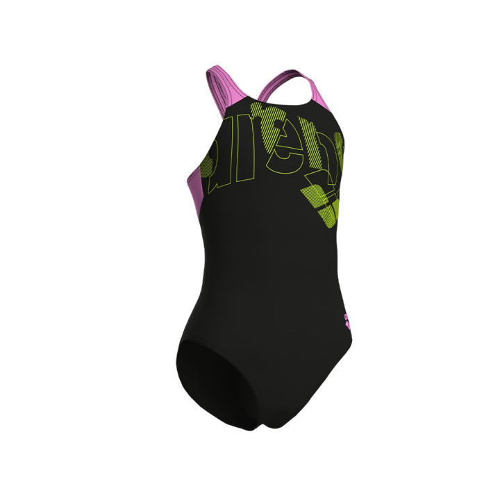 Arena Costume Intero Piscina Tales Nero Bambina