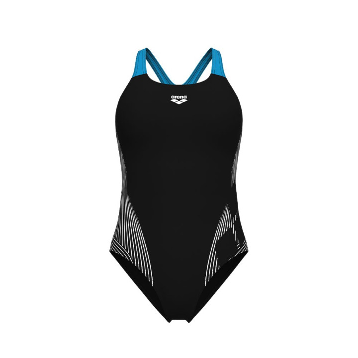 Arena Costume Intero Piscina Lily Con Reggiseno Interno Nero Turquoise Donna