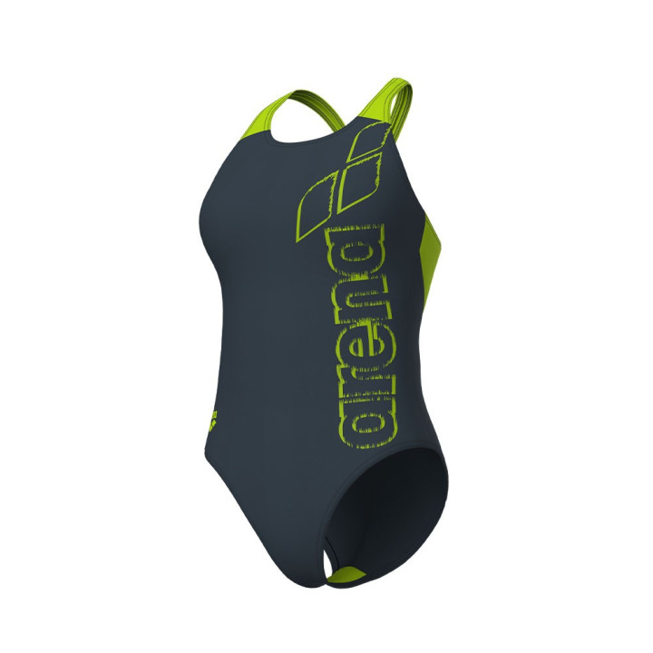 Arena Costume Intero Piscina Scratchy Asphalt Lime Donna