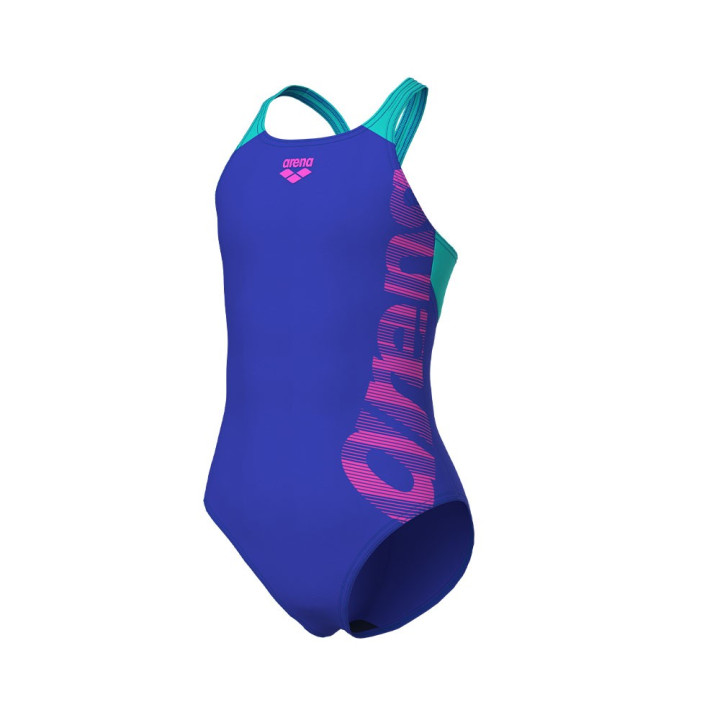 Arena Costume Intero Piscina Graphic Indigo Bambina