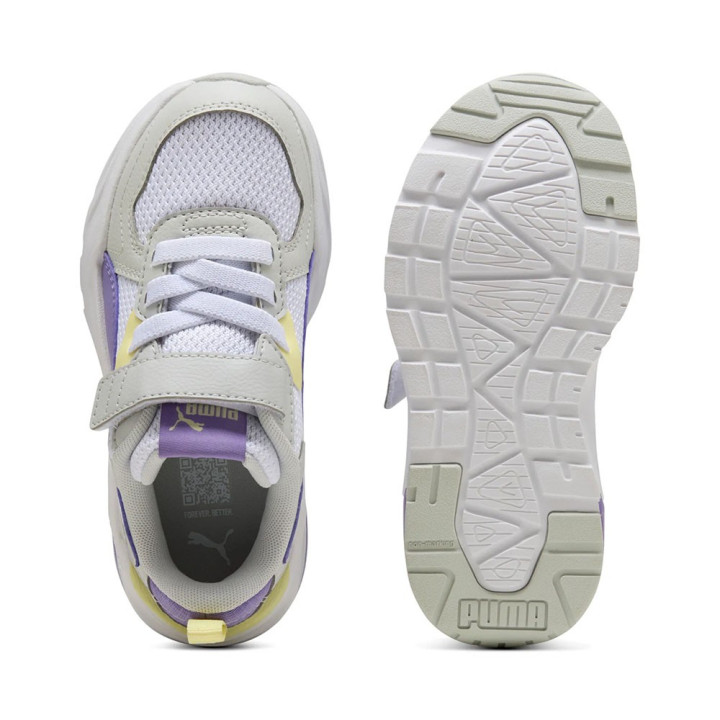 Puma Trinity Lite Ps Ac Bianco Viola - Scarpe Da Ginnastica Bambina
