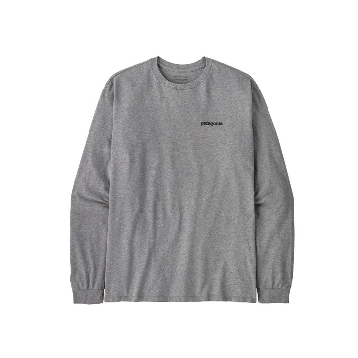 Patagonia Maglia Trekking P-6 Logo Responsabili-Tee Gravel Heather Uomo