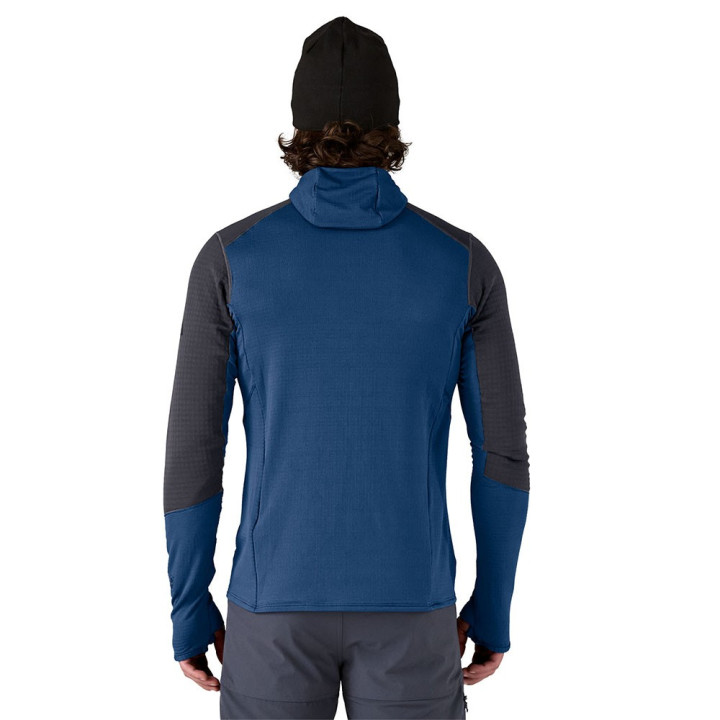 Patagonia Felpa In Pile R1 Pullover Hoody Clement Blue Uomo