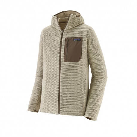 Patagonia Felpa In Pile R1 Air Full-Zip Hoody Pelican Uomo