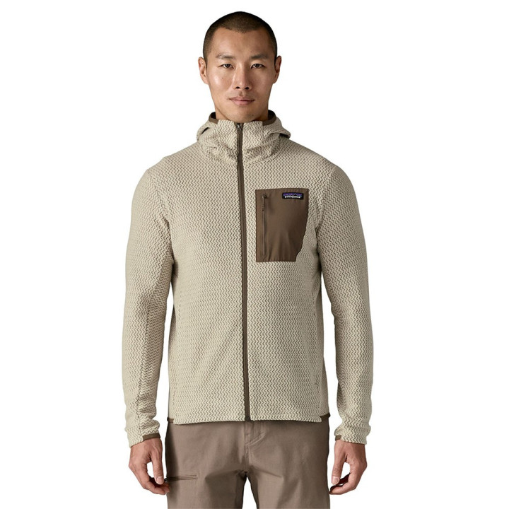 Patagonia Felpa In Pile R1 Air Full-Zip Hoody Pelican Uomo