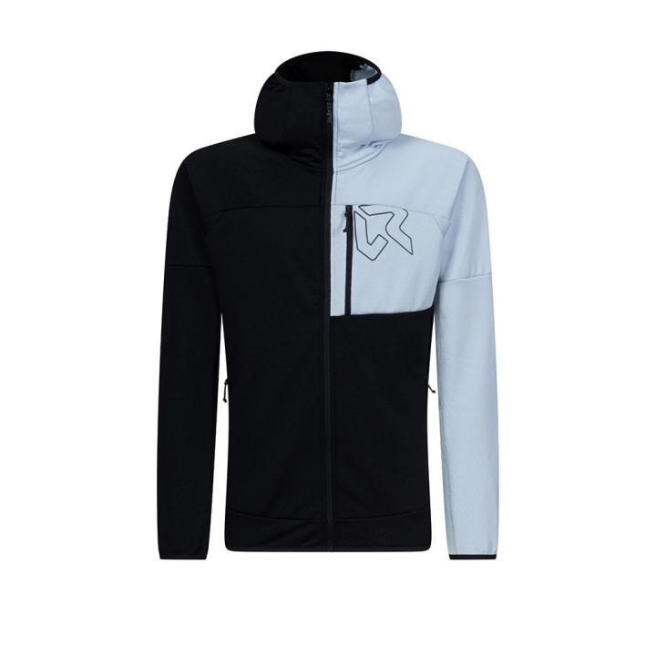 Rock Experience Felpa In Pile Kobra Hoodie Artic Ice Uomo