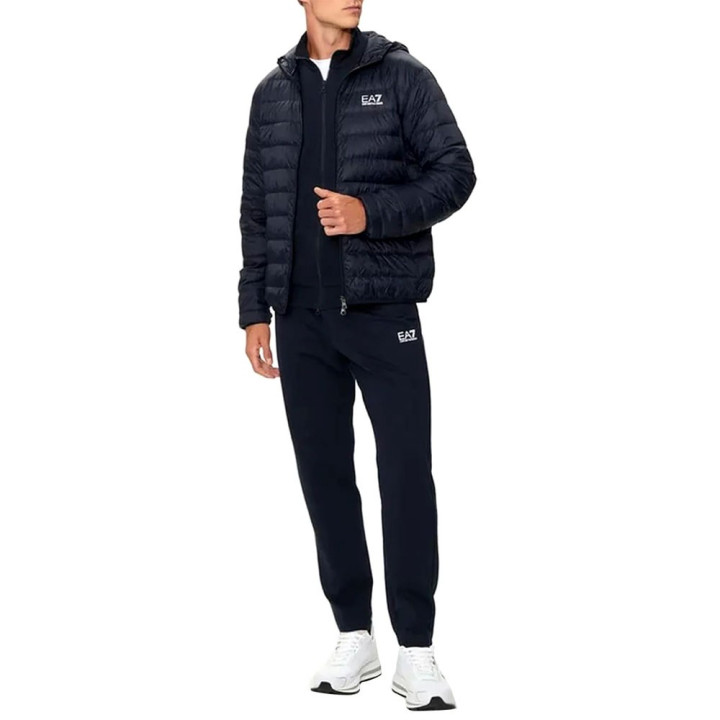 Ea7 Giacca Piuma Blue Argento Uomo