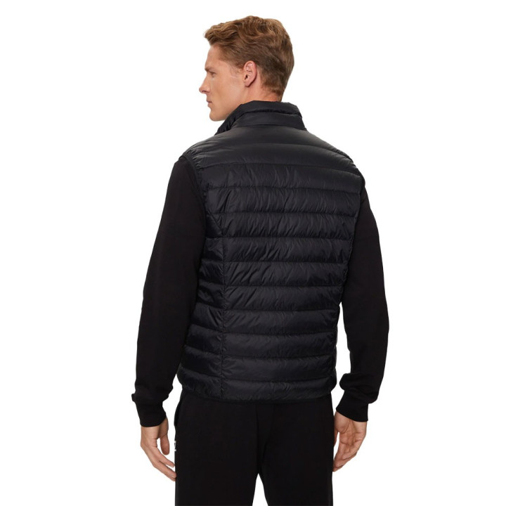 Ea7 Gilet Sportivo Piuma Nero Argento Uomo
