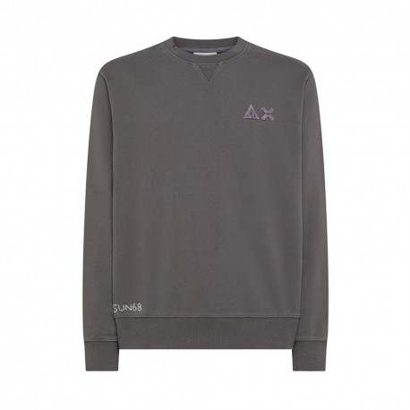 Sun 68 Felpa Girocollo Logo Grigio Uomo