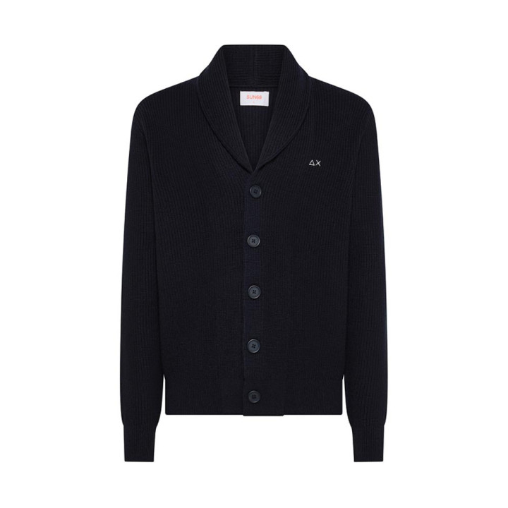 Sun 68 Maglia Maniche Lunghe Full Zip Blu Uomo