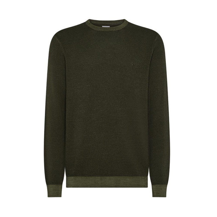 Sun 68 Maglia Maniche Lunghe Girocollo Verde Uomo