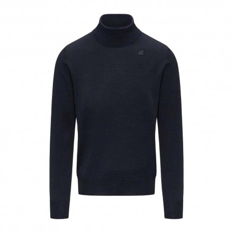 K-Way Maglia Maniche Lunghe Dolcevita Henry Blu Uomo
