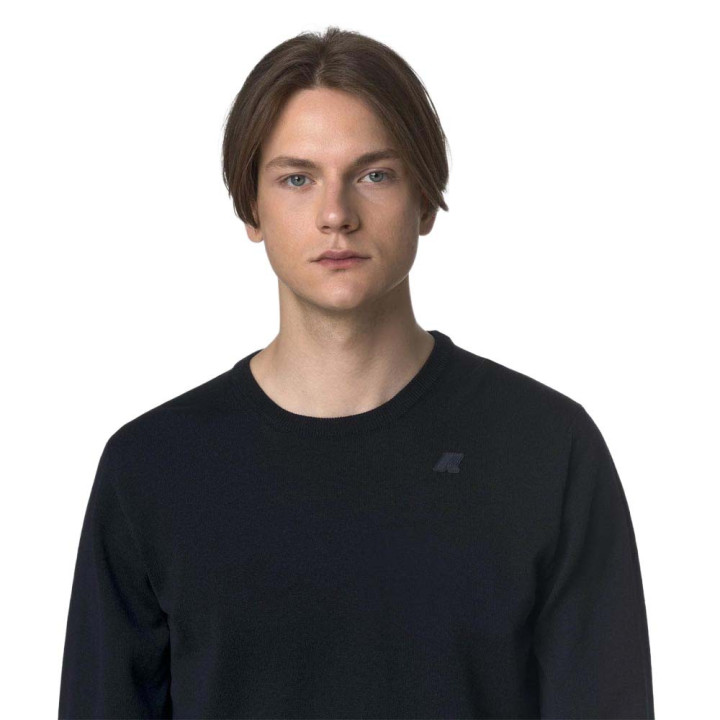 K-Way Maglia Maniche Lunghe Girocollo Sebastian Blu Uomo