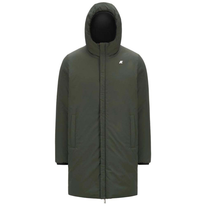 K-Way Parka Jacob St Warm Double Revers Nero Verde Uomo